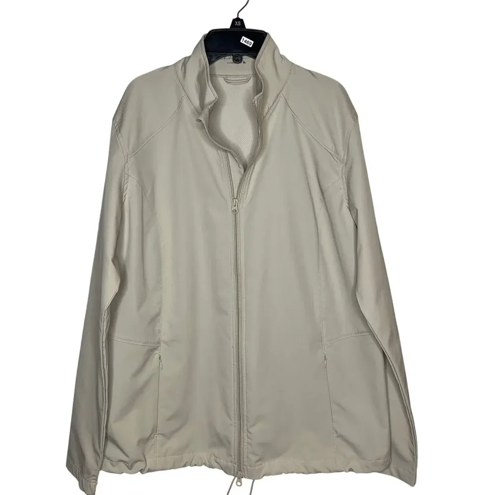 Lady Hagen XL Cream‎ Color Full Zip Jacket Golf Tennis Athleisure